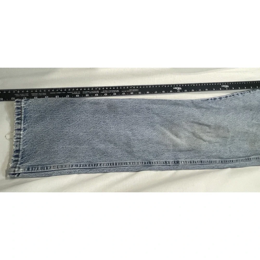 Vtg Wrangler Jeans 32x32‎ Blue Wash Denim Thrashed Distressed Ripped Grunge Work